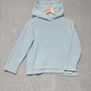 Light Blue Knit Hoodie